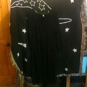 Agnes and dora black midi dress